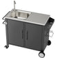 Outdoor Grill Table with Sink and Cabinet