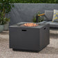 33" Outdoor Iron Square Propane Fire Pit