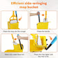 35-Quart Commercial Mop Bucket Set with Side Press Wringer and Wheels