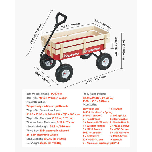 Pull-Along Wagon for Kids