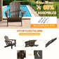 Folding HDPE Adirondack Chair with Built-In Cup Holder