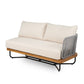 Lucca Outdoor Acacia Wood Rope Woven Sofa Sectional Set