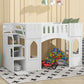 Twin Size Loft Bed With Storage Staircase And Window