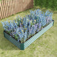 Metal Raised Garden Bed Kit with Anti-Rust Coating - Silver