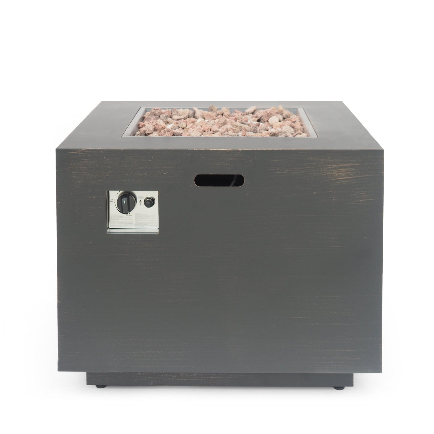 33" Outdoor Iron Square Propane Fire Pit