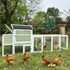 Wooden Chicken Coop with Run and Nesting Box