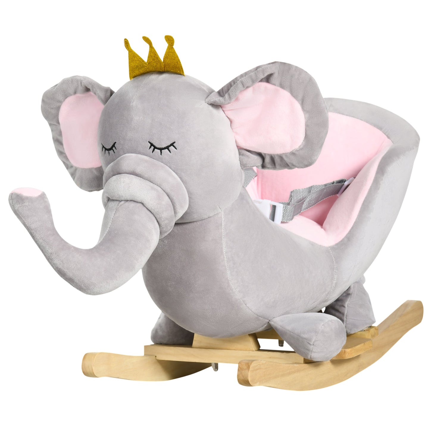 Qaba Baby Elephant Rocking Chair Toddler Rocker Toy