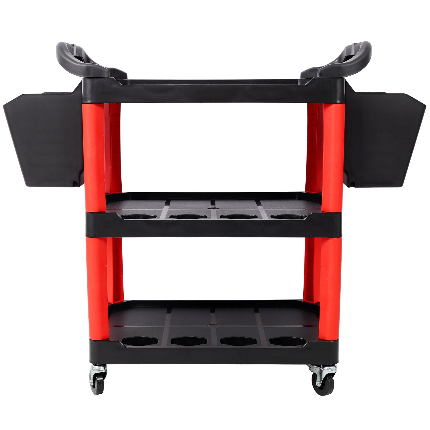 3 Tier Rolling Auto Detail Cart With Wheels, 2 Buckets