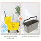 35-Quart Commercial Mop Bucket Set with Side Press Wringer and Wheels