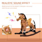 Qaba Kids Metal Plush Ride-On Rocking Horse Chair Toy