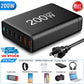 200W GaN Desktop Charger for Laptops and Phones