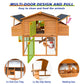Chicken House for Outdoor with Two Nesting Boxes, Leakproof Pull-On Tray, and UV-Resistant Roof Panel