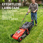 13-Inch 20V Cordless Brushless Push Lawn Mower with 2 Batteries