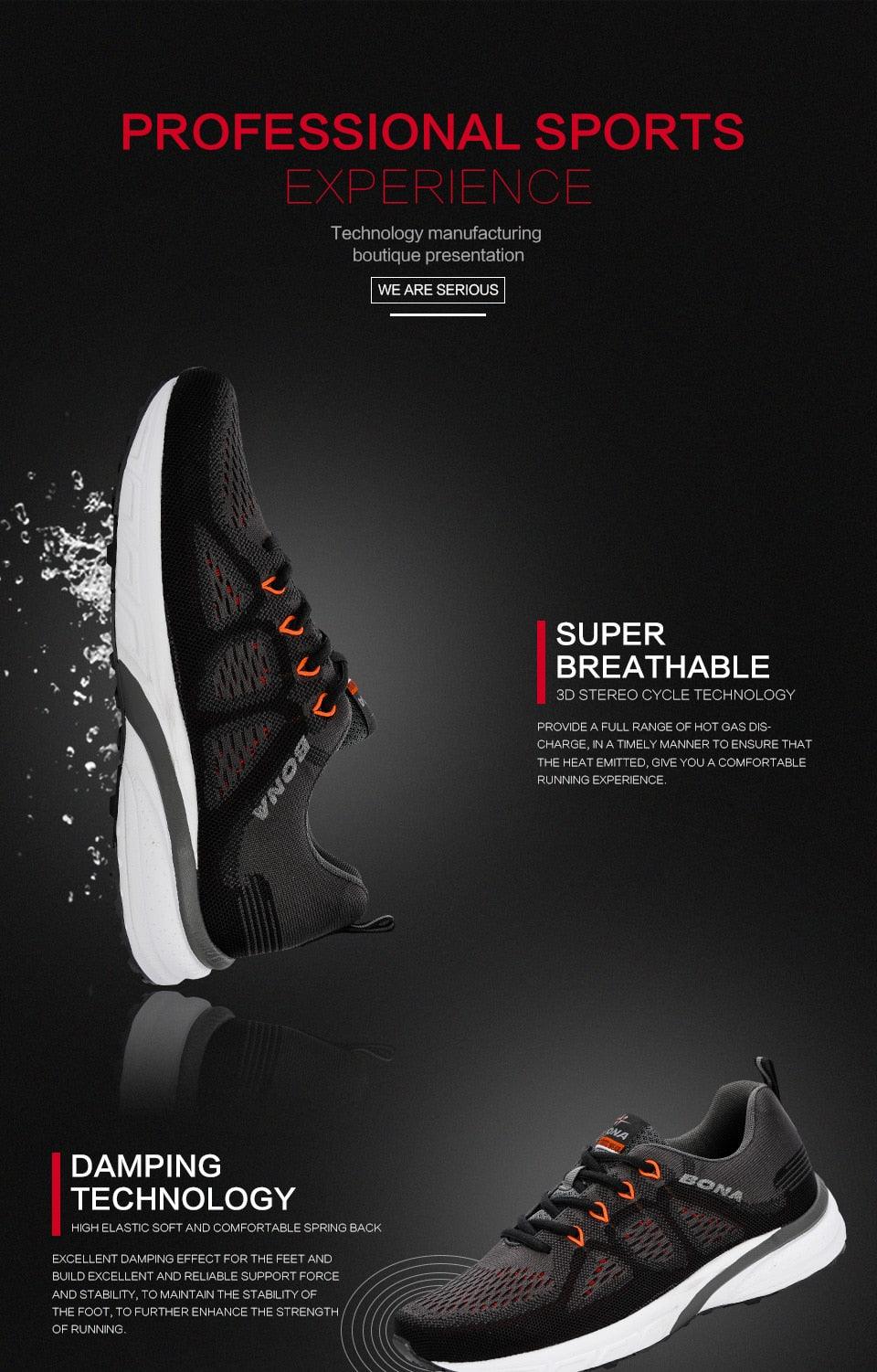 Men's Breathable Mesh Running Sneakers Lightweight Sport Shoes