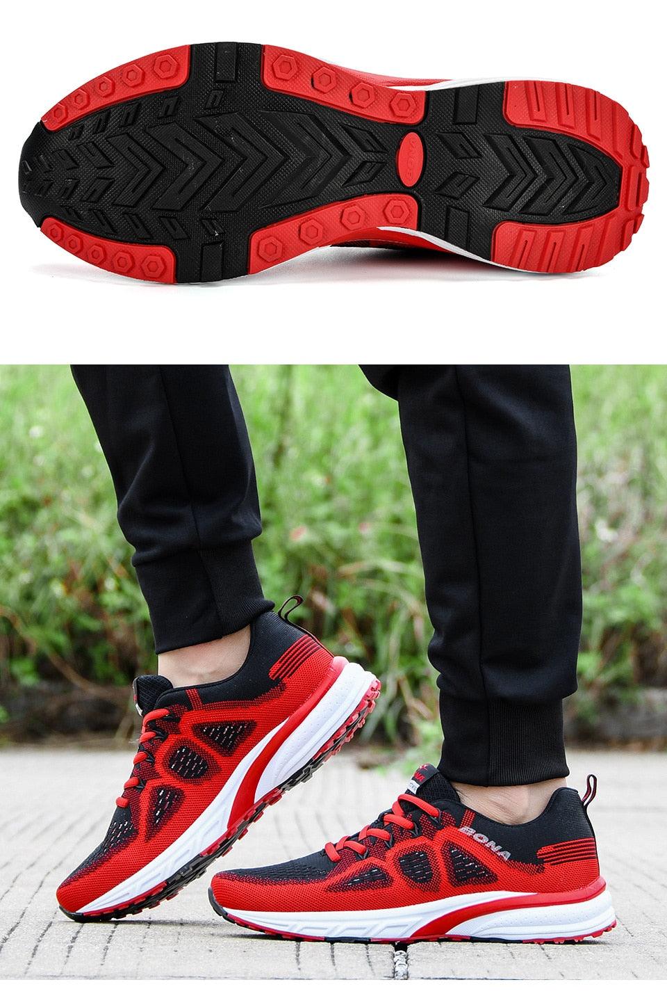 Men's Breathable Mesh Running Sneakers Lightweight Sport Shoes