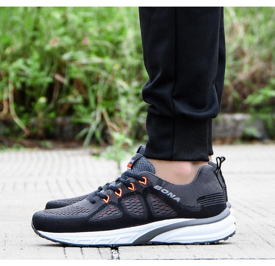 Men's Breathable Mesh Running Sneakers Lightweight Sport Shoes
