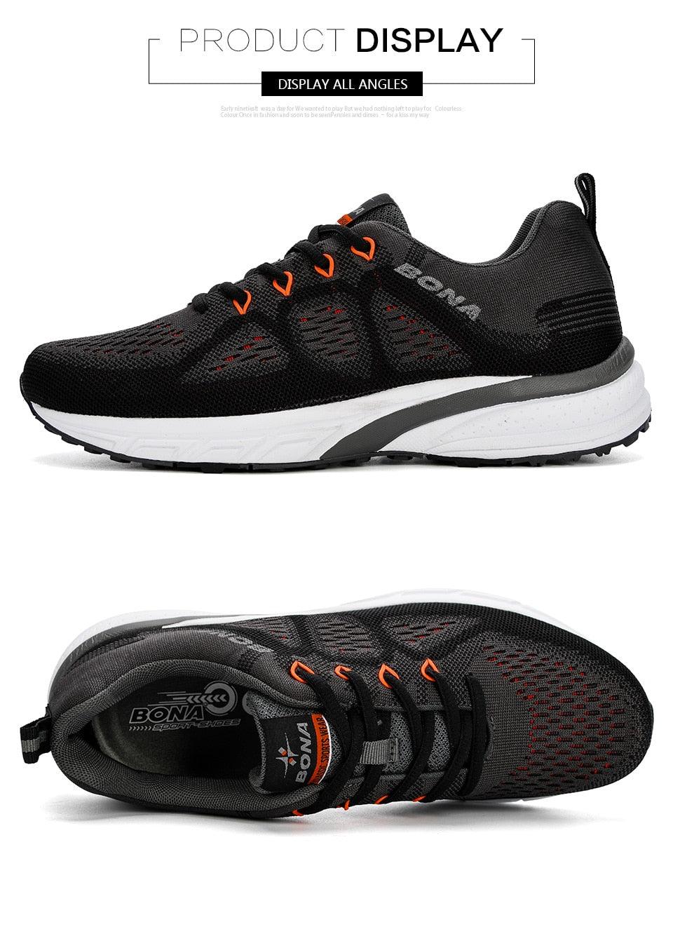 Men's Breathable Mesh Running Sneakers Lightweight Sport Shoes