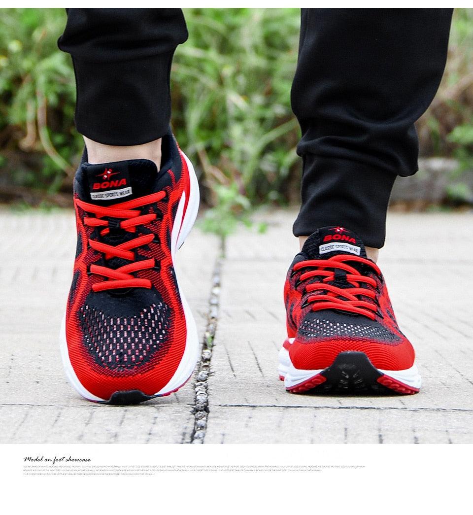 Men's Breathable Mesh Running Sneakers Lightweight Sport Shoes