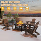 Folding HDPE Adirondack Chair with Built-In Cup Holder