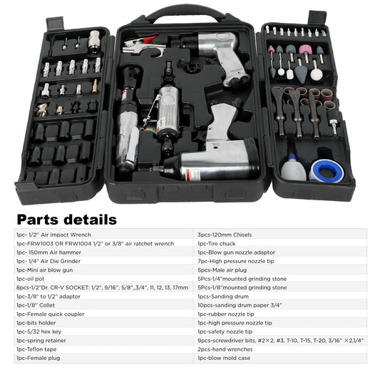 71 Piece Air Tool and Accessories Kit