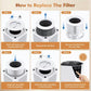 Air Purifier with Washable Filter and PM2.5 Monitor