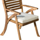 Outdoor 7 Pieces Acacia Wood Dining Set with Handwoven Rattan Legs