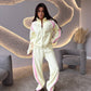 Women’s Long-Sleeve Zip-Up Jacket and Sweatpants Two-Piece Set