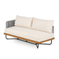 Lucca Outdoor Acacia Wood Rope Woven Sofa Sectional Set