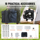 VEVOR Alloy Steel Camping Tent Wood Stove with Chimney Pipes and Gloves
