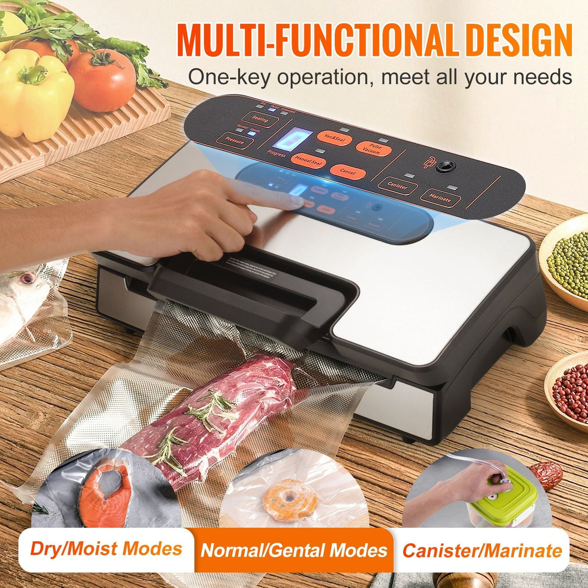 VEVOR 130W Dual Pump Automatic Vacuum Sealer Machine
