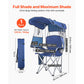VEVOR Folding Camping Chair with Canopy Shade and Cup Holders
