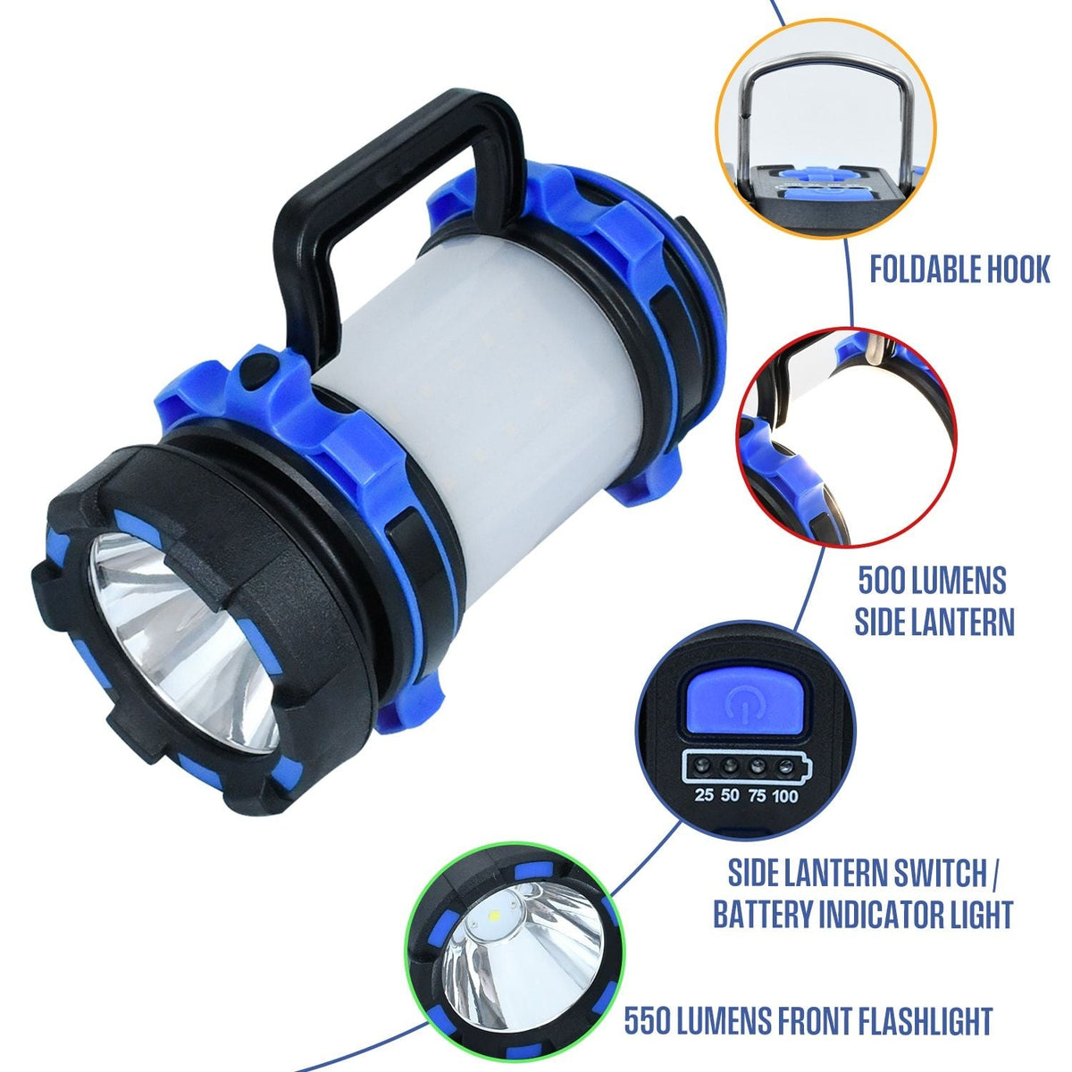 Westinghouse 550-Lumen 10-Mode LED Rechargeable Camping Lantern 2-Pack