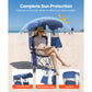 VEVOR Folding Camping Chair with Canopy Shade and Cup Holders