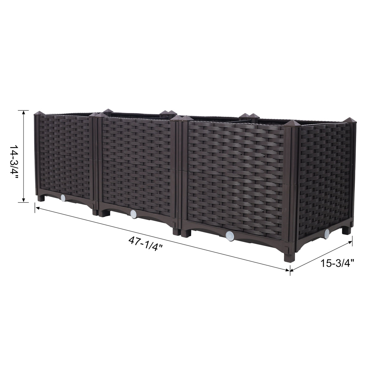 Self-Watering Polypropylene Raised Garden Bed Planter Box