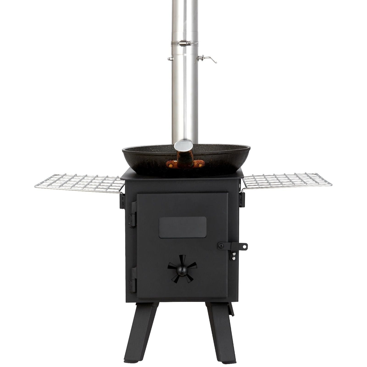 VEVOR Alloy Steel Camping Tent Wood Stove with Chimney Pipes and Gloves