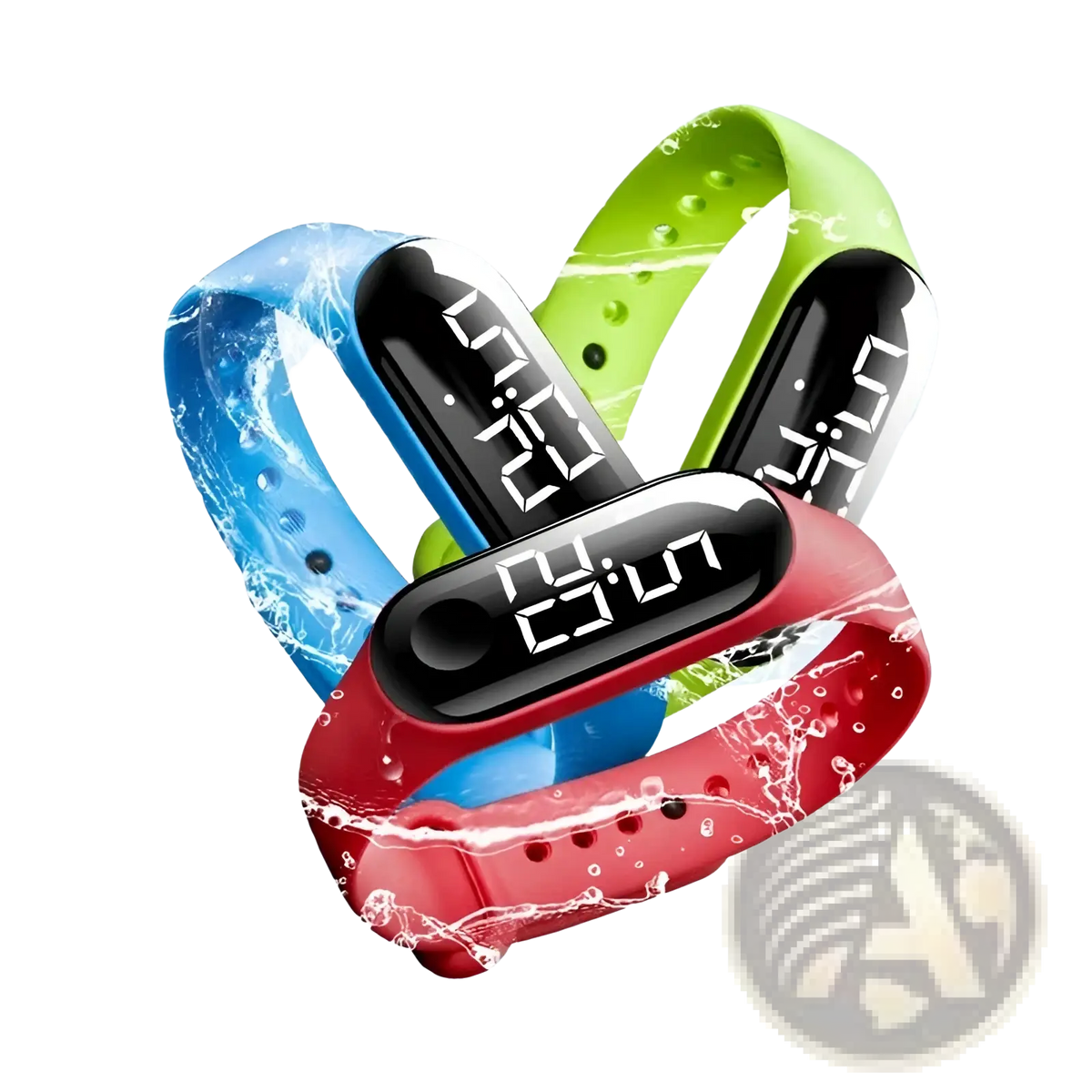 Kids Led Digital Sports Watch Waterproof Silicone Animal Charm