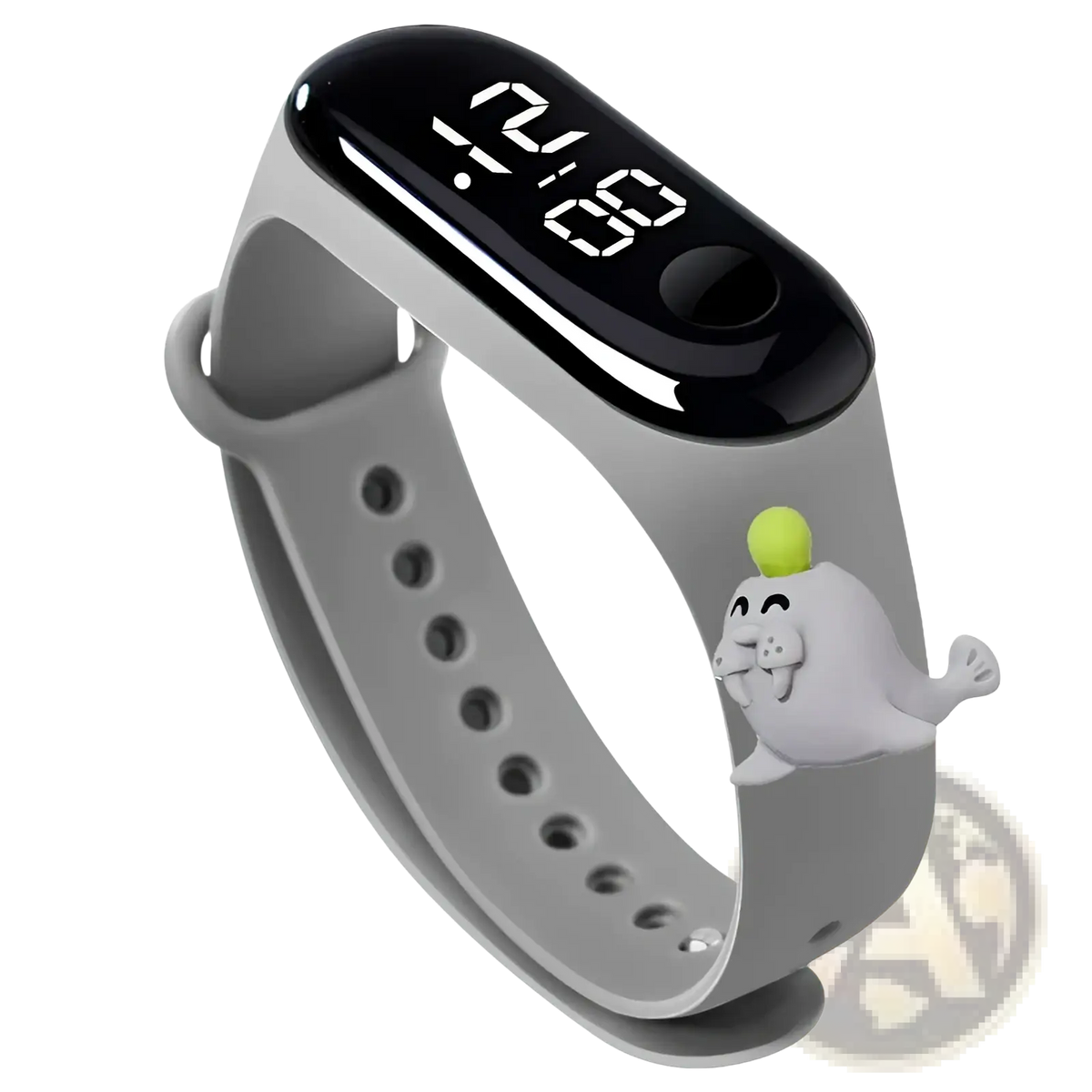 Kids Led Digital Sports Watch Waterproof Silicone Animal Charm