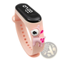 Kids Led Digital Sports Watch Waterproof Silicone Animal Charm