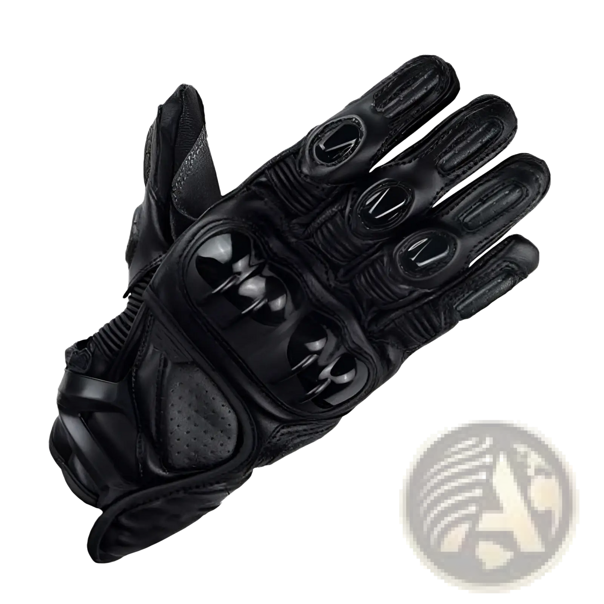 Leather Motorcycle Racing Gloves Ventilated Padding