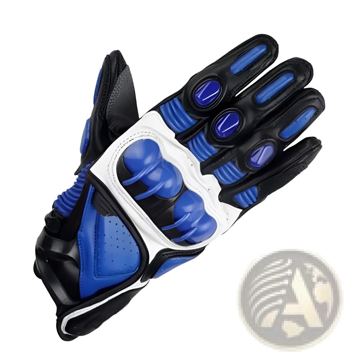 Leather Motorcycle Racing Gloves Ventilated Padding