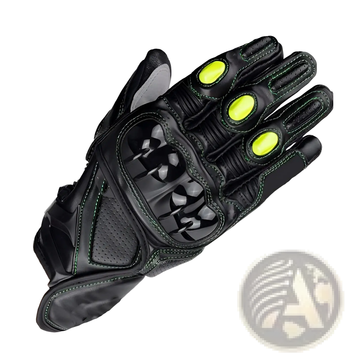 Leather Motorcycle Racing Gloves Ventilated Padding