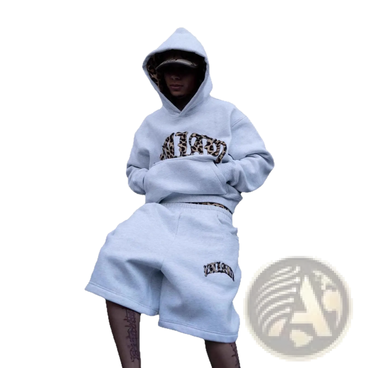 Leopard Print Hoodie and Sweatpants Set