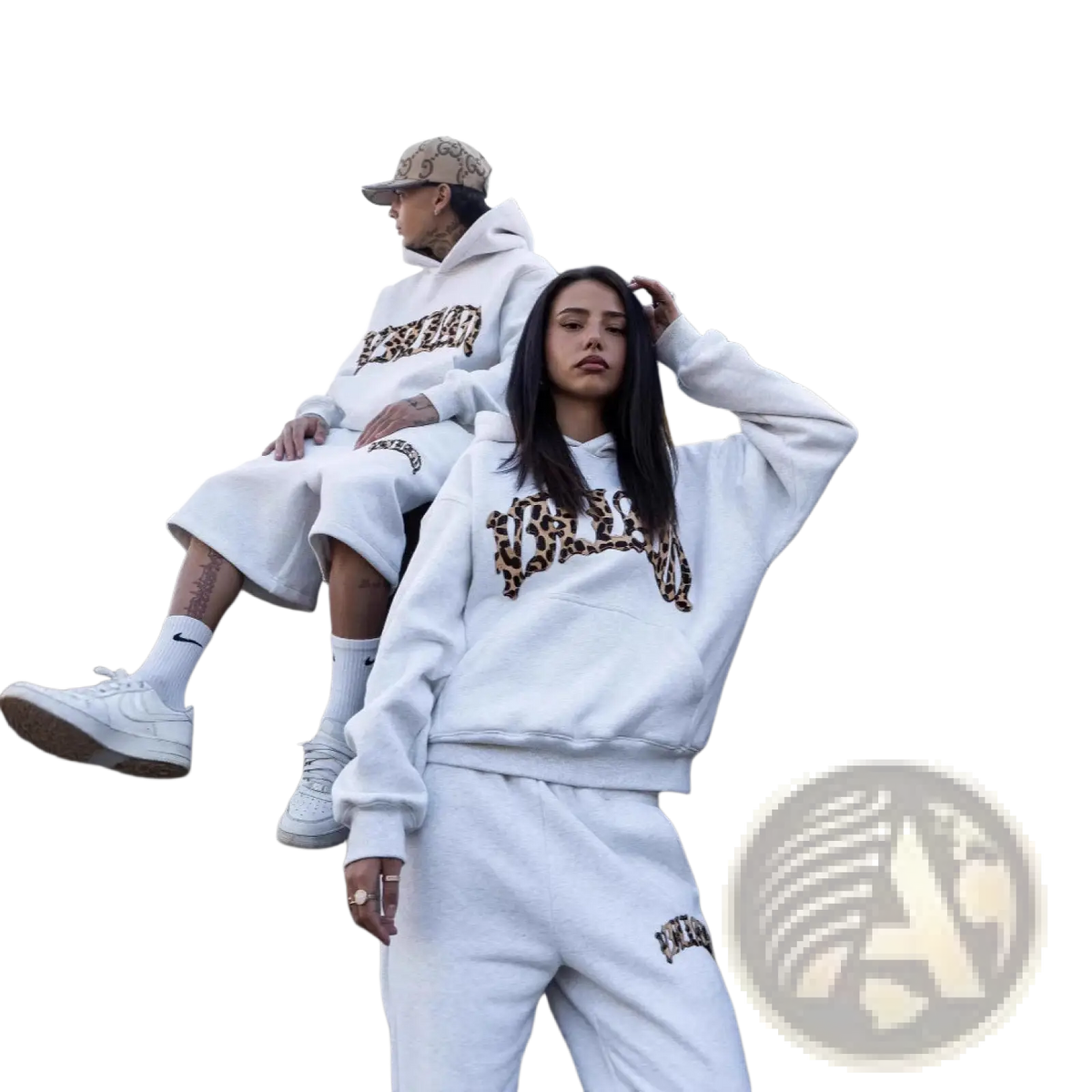 Leopard Print Hoodie and Sweatpants Set