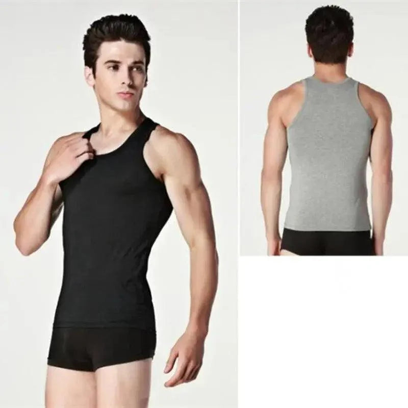 Men's Soft Cotton Sleeveless Muscle Tank Top O-Neck