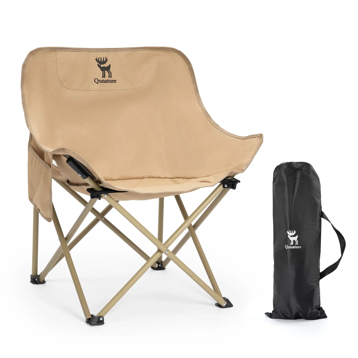 Folding Carbon Steel Camping Chair for Adults Kids