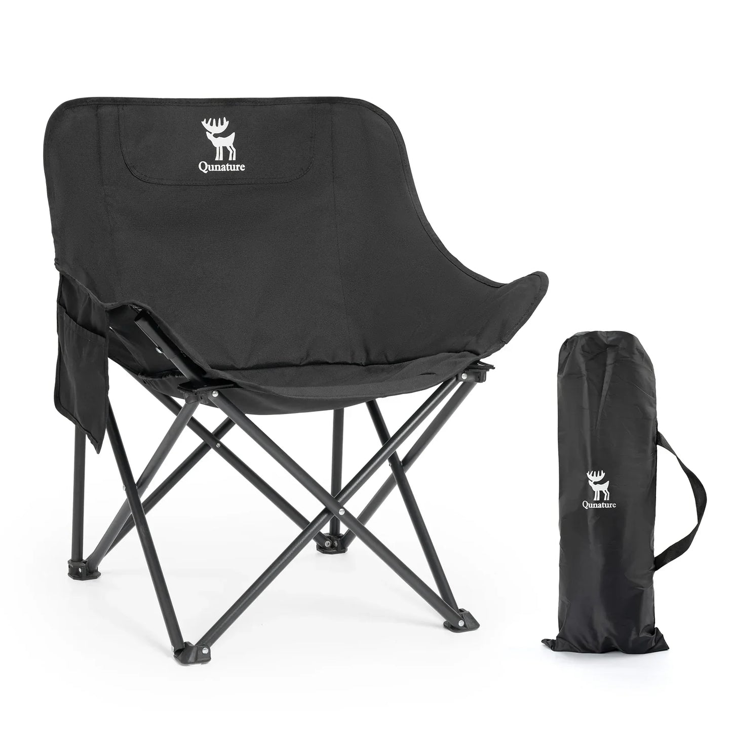 Folding Carbon Steel Camping Chair for Adults Kids