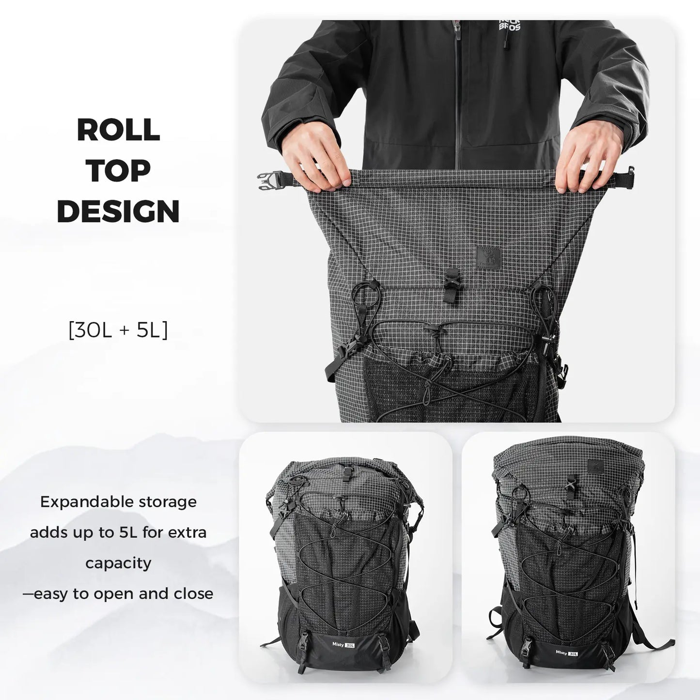 30-35L Waterproof Lightweight Large Capacity Hiking Backpack