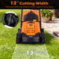 13-Inch Corded Electric Lawn Mower with 3-Position Height Adjustment