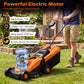 13-Inch Corded Electric Lawn Mower with 3-Position Height Adjustment