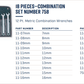 Wright Tool WRIGHTGRIP® 2.0 12 Point Combination Wrench Set 18 Pieces Metric 758